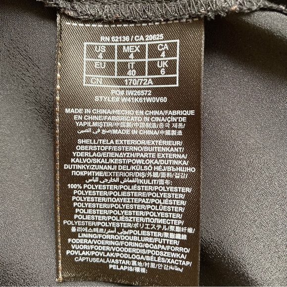 Guess Julia Black Chiffon Ruffled Top Mini Holiday Party Dress  size 4 - Picture 8 of 8